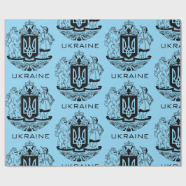 Stora statsvapen för Ukraina Monokrom konstverk Presentpapper