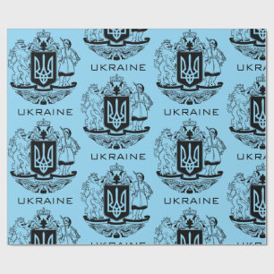 Stora statsvapen för Ukraina Monokrom konstverk Presentpapper