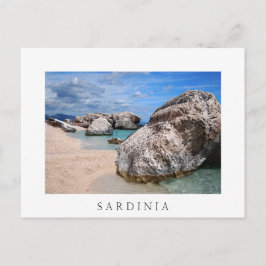 Stora sten på det vita vykortet på Sardinien Vykort