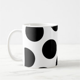 Stora svarta diagonala prickar kaffemugg