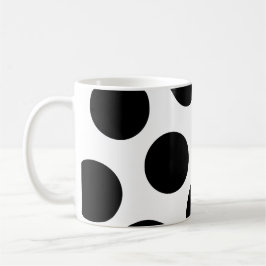 Stora svarta diagonalpunkter kaffemugg