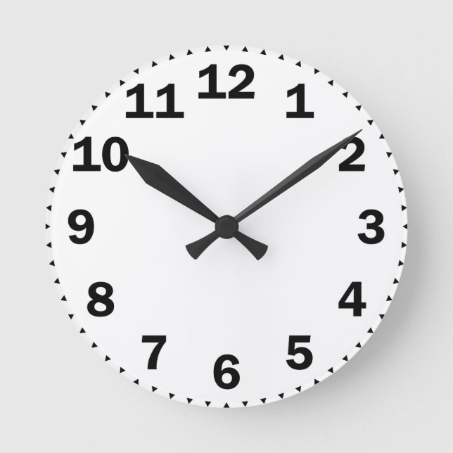 stora svarta siffror rund klocka (Framsida)