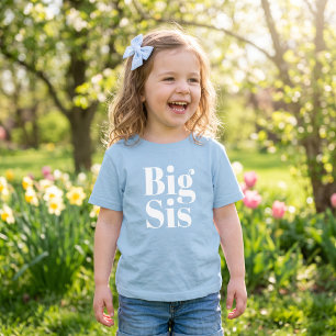 STORA SYSTER Barn Matchande Familj Blå T Shirt