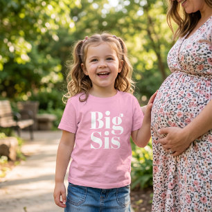 STORA SYSTER Barn Matchande Familj Rosa T Shirt