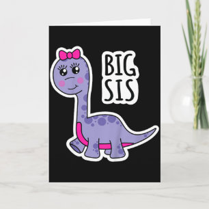 Stora syster dinosaurie syster Super söt dino Bron Kort