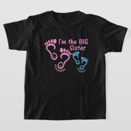Stora syster lilla bror fotspår t shirt