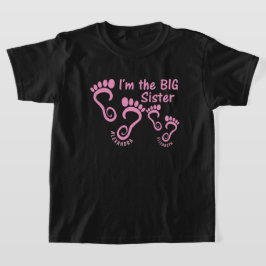 Stora syster Lilla syster Fotspår T Shirt