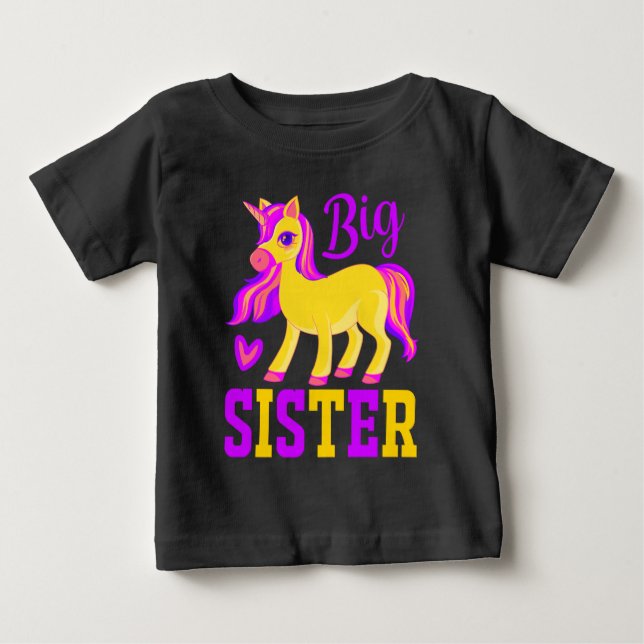 Stora syster Magisk Enhörning T Shirt (Framsida)