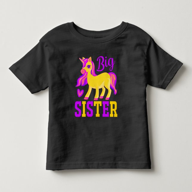 Stora syster Magisk Enhörning T Shirt (Framsida)