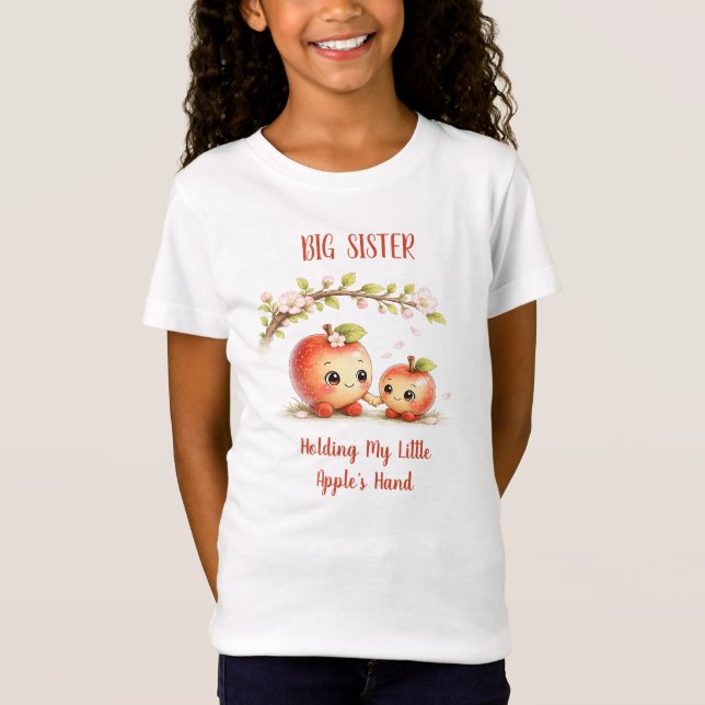 Stora syster som håller min lilla Äpples hand T Shirt (Framsida)