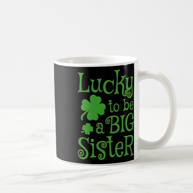 Stora syster St Patricks Day graviditetsannonserin Kaffemugg (Höger)