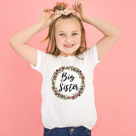 Stora syster Violet blomsterkrans T Shirt