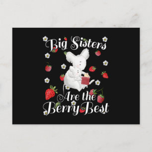 Stora Systrar Berry Bäst - Mus Jordgubb Puns Vykort
