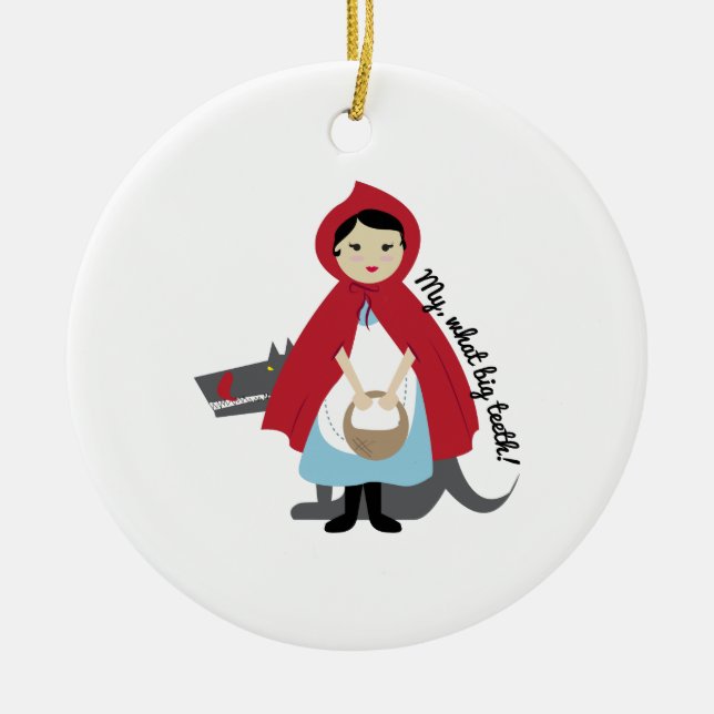 Stora tänder julgransprydnad keramik (Framsidan)