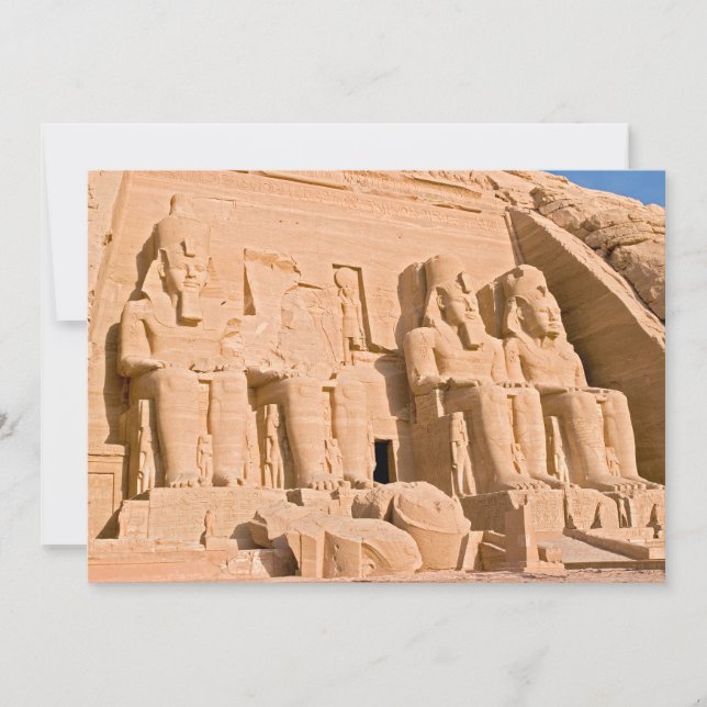 Stora templet i Abu Simbel - Ramses II - Egypten Inbjudningar (Framsida)