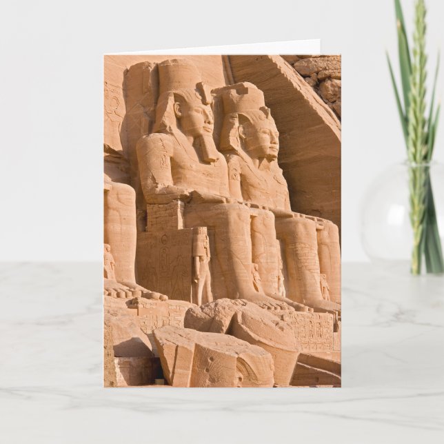 Stora templet i Abu Simbel - Ramses II - Egypten Kort (Framsida)