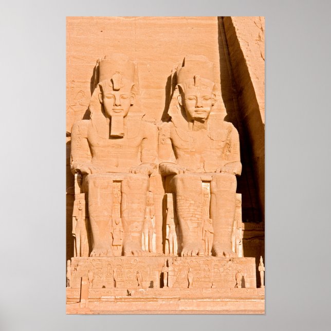 Stora templet i Abu Simbel - Ramses II - Egypten Poster (Framsidan)