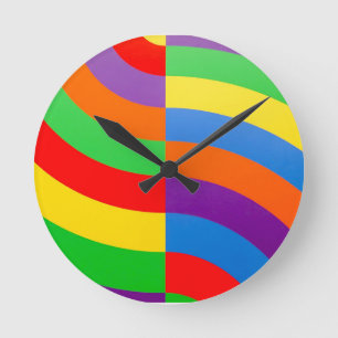 STORA TJOCK-RAINBOW RAND CIRKLES RUND KLOCKA