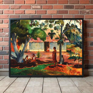 Stora Träd (1891) av Paul Gauguin Poster