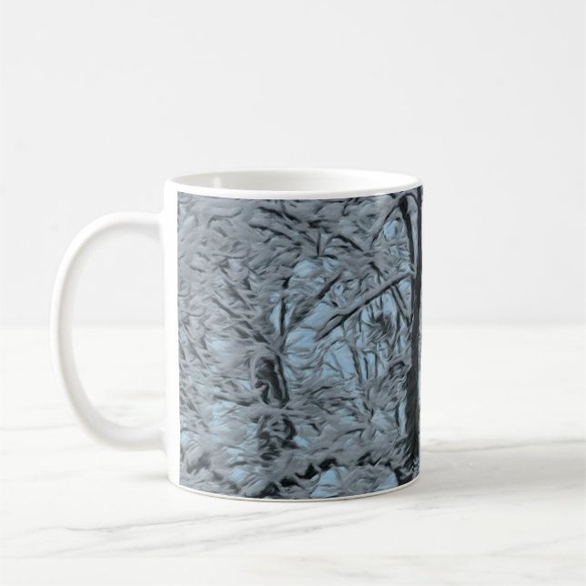 Stora Träd i Snö och Blå himmel Kaffemugg (Vänster)