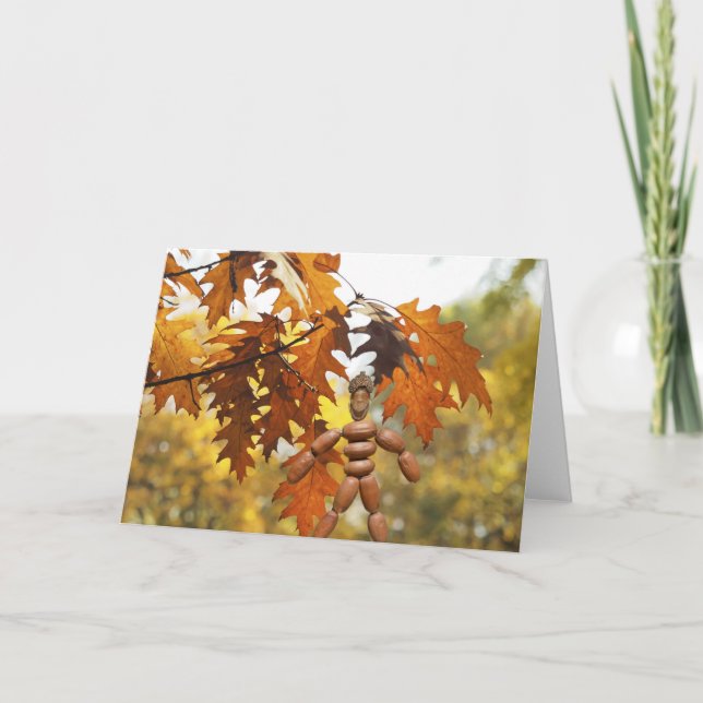 Stora träd växer från små ekollon. kort (Framsida)