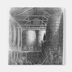 Stora trummor i ett bryggeri magnet