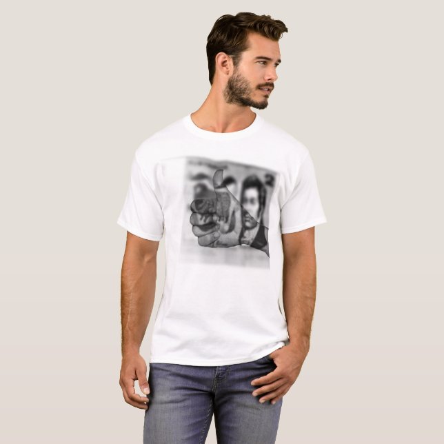 Stora tummar mot pengar, Manar vit T-shirt (Hel framsida)