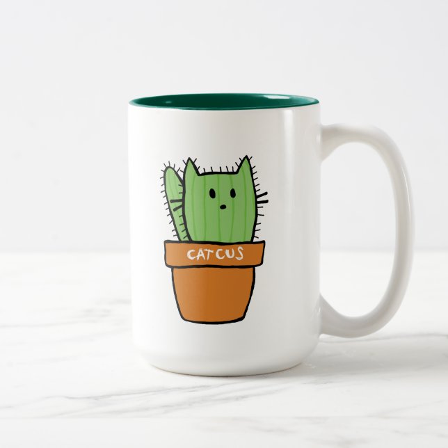 Stora tvåtonskaktus Mugg - Pumpkin (Höger)