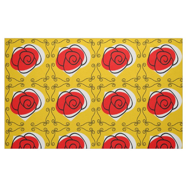 Stora utskrifter av det spanska Ro-hörnet Tyg (Fat Quarter)