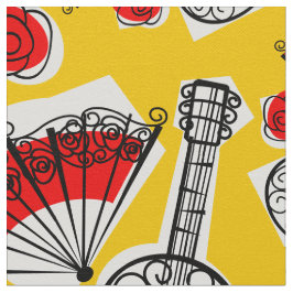 Stora utskrifter av spansk Souvenirs Big Small-väv Tyg