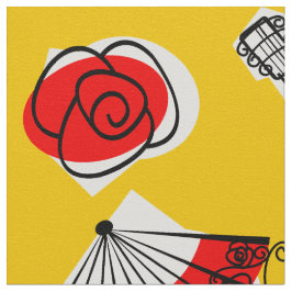 Stora utskrifter av spansk Souvenirväv Tyg