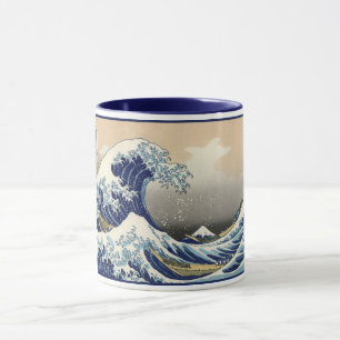 Stora vågen vid Kanagawa & Fuji berget Japanska ha Mugg