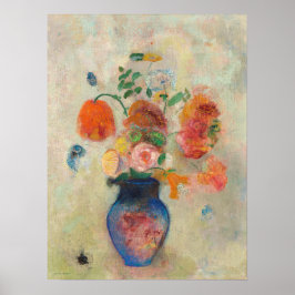 Stora Vas med blommor av Odilon Redon Poster