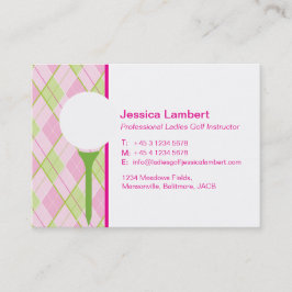 Stora visitkortar för damgolfinstruktör visitkort