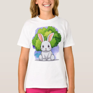 Stora vita kaniner med träd t shirt