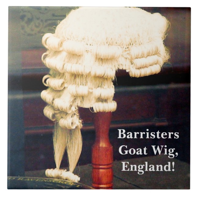 Stora vita keramiska bristorer/ Law Goat Wig Kakelplatta (Framsidan)
