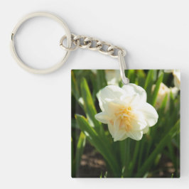 Stora vita narcisser på en vårdag