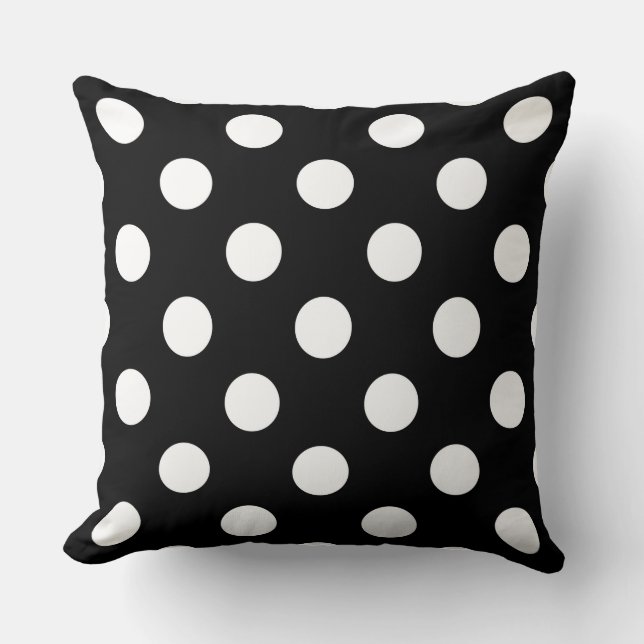 Stora vita Polka dots Kudde (Framsida)