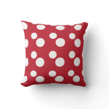 Stora vita Polka dots | Röd
