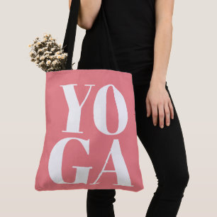 Stora yogaskåp i korallets rosa eller anpassningsb tygkasse
