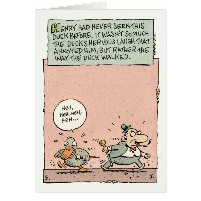 Störande anka hälsningskort (Framsidan)