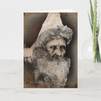 Störande kuslig julkort med tomte helgkort
