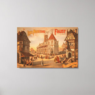 Storartad ny Faust Nuremberg Tysklandaffisch Canvastryck
