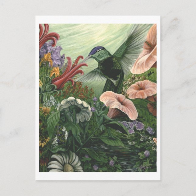 Storartad trädgård vykort (Framsida)