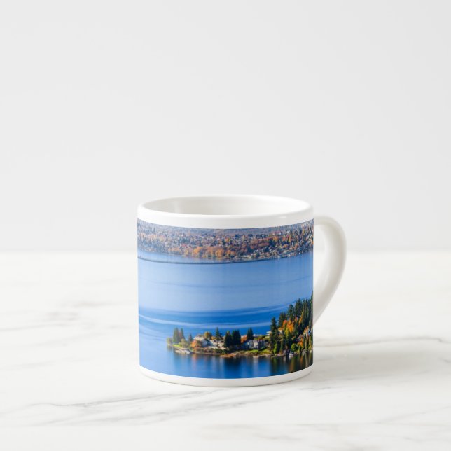 Storartade färger av nedgången på Bellevue Espressomugg (Framsida höger)