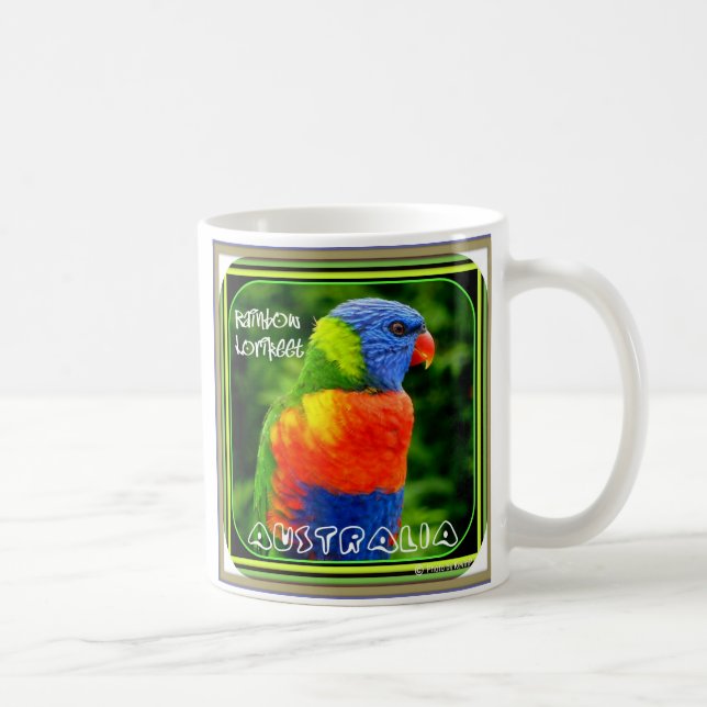 Storartade regnbågar kaffemugg (Höger)