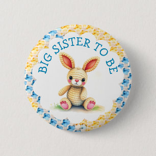 Storasyster att Bli Pojke Babyfirande Knapp