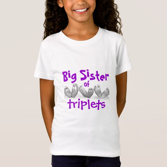 Storasyster av Triplets T Shirt (Framsida)