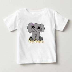 Storasyster guld- bokstäver för nyfödd t-shirt