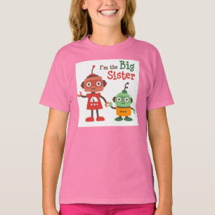Storasyster - Retro robotfamiljt-skjortor för T-shirt